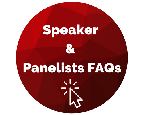 Speaker & Panelist FAQs Graphic